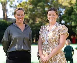 Teachers smiling