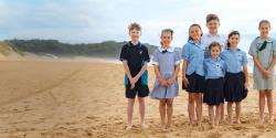 School kids on the beach