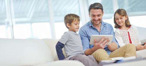 kids and parent